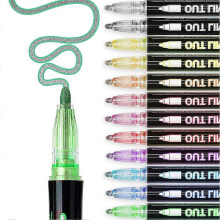 12 Metallic-Konturmarker in verschiedenen Farben, Acryl-Farbmarker, Glitzerstifte zum Zeichnen auf Holz