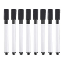 100 Stück Whiteboard-Marker, schwarz, mit Gummikappe, feine Spitze