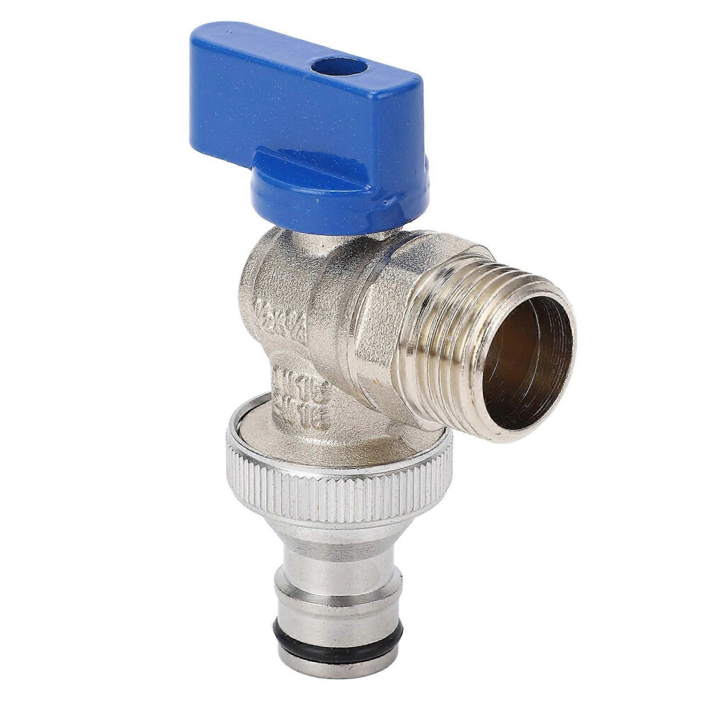 1/4 Turn Brass Water Shutoff Valve, G1/2" Male Inlet, G3/4" Male Outlet 9319739795295