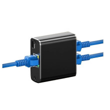 Splitter RJ45 da 1 a 2 Gigabit Ethernet, adattatore per cavo di rete Internet, estensore compatibile