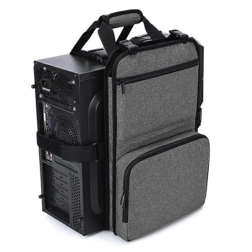 Desktop Computer Case Belt Holder Desktop Carrying Case with Pockets compatible Keyboard Cable Headphone fo 1