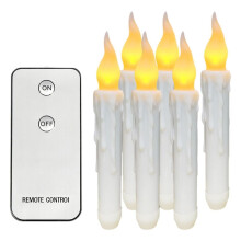 Fjernbetjente LED-lys – 6-pak, elfenben, 17 cm