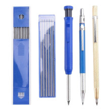 5 Packs Welders Pencil Set with Carbide Scriber Tool Solid Marker Metal Marking Tool Built-in Sharpe