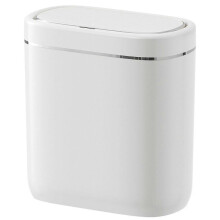 9L Narrow Trash Can Automatic Wastebasket with Lid Desktop Trash Can Waterproof Toilet Dustbin Wastebasket B