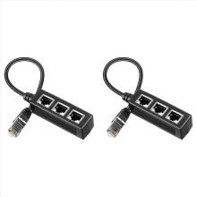 Adattatore splitter Ethernet RJ45, splitter Ethernet da 1 a 3, compatibile con Home