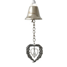 Christmas bells and snowflake ornaments silver heart angel