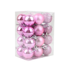 Black Christmas Baubles 3cm Pack of 24