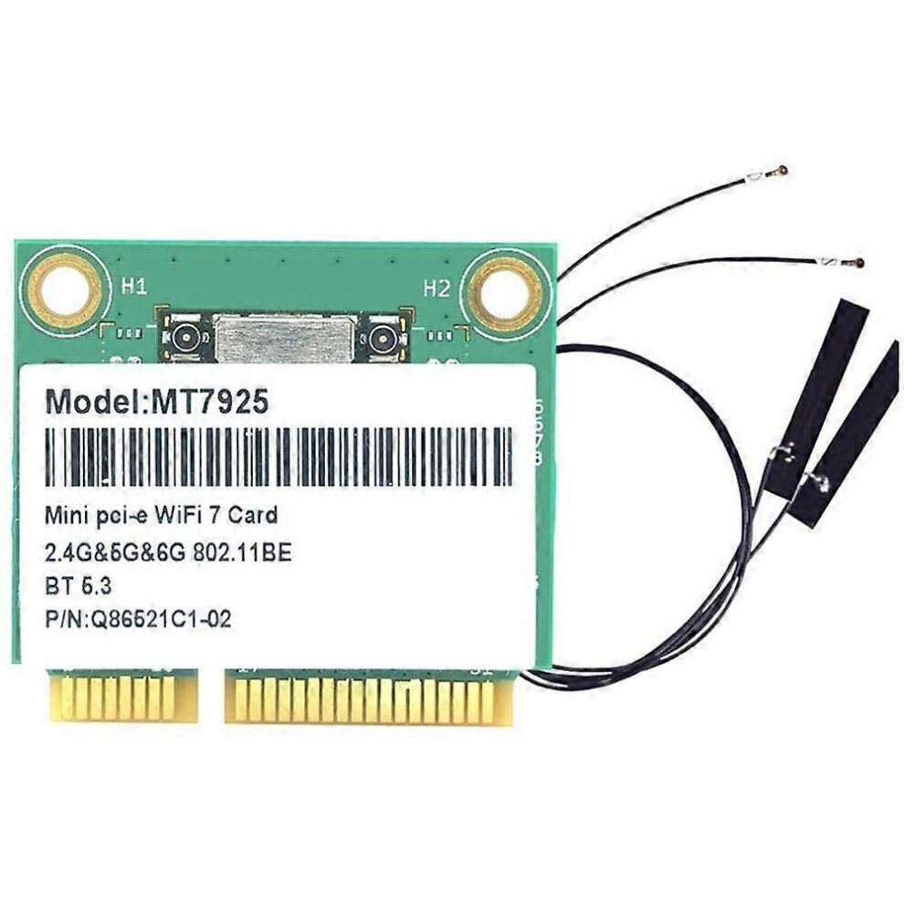 Mt7925 Wifi 7 Network Card 5400Mbps Bluetooth 5.3 Tri Band 2.4G 5G 6G Wifi Adapter Mini Pcie Wireless Card With Antenna 9319739789386