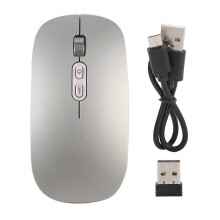 Mouse ottico wireless Bluetooth/2.4Ghz silenzioso, compatibile con computer, 1600 DPI, basso consumo