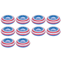 10PCS Inflatable Drink Holders Floating Pool Drink Cup Holder Fun Bath Toys for Swimming Pool