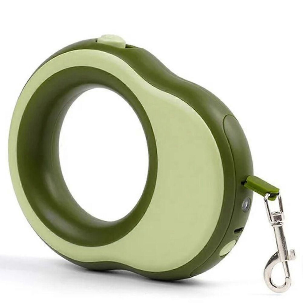 Retractable Dog Leash With Led For Pet Dogs - Safe Night Walking Nylon+Polyester Tape Ergonomic Handle 3.5M Length Light