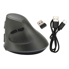 2.4GHz & Bluetooth 5.0 Vertical Mouse, USB Rechargeable, Adjustable DPI, Wireless, Ergonomic, for Laptop, Desktop PC