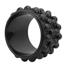 Back Stretcher Cracker Roller with Spine Gap Soreness Relief Stretching Cracking Device 3D Bump Pattern Yoga Wheel for Workouts Black