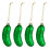4-Pack Hand-Blown Glass Cucumber Ornaments 1