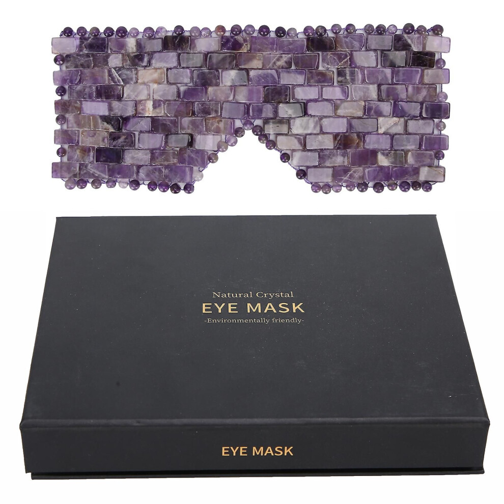 Masque relaxant pour les yeux, masseur pour le visage, pierre de jade naturelle, rÃ©duit les cernes, outil de soin du sommeil, amÃ©thyste