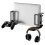 Vertical Laptop Stand, No Drill Desk Side Laptop Stand Black 1