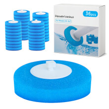 Electric Toilet Brush Replacement Heads 36 Pack Disposable Refills for HK047 Fast Hygienic Cleaning