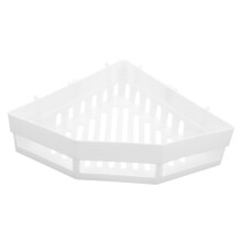 Corner Shower Shelf No Drill Wall Mounted Bathroom Organizer with WaterDrain Basket for Kitchen