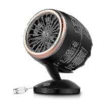 Tib 350W Space Heater with USB Heating Fan - 18.5x15x14.2cm, Adjustable Thermostat for Home & Office