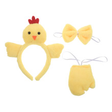 1Set Yellow Plush Chick Headband Cozy Chicken Costume Hair Accessory