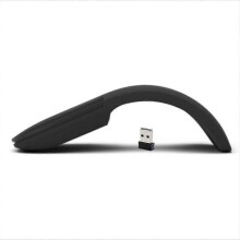 Wireless Mouse Foldable Arc Touch Mause Ultra-Thin Mute Office compatible PC Laptop Black
