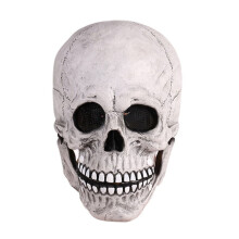 3D Skull Mask with Movable Jaw, Soft Latex