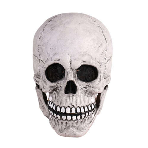 3D Skull Mask with Movable Jaw, Soft Latex
