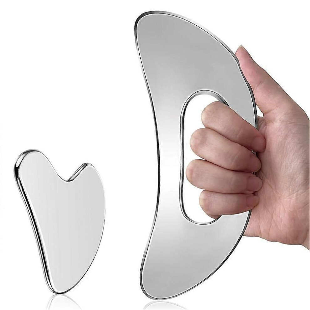 Stainless Steel Gua Sha Set for Lymphatic Drainage, Cellulite Reduction, Muscle Recovery & Skin Care