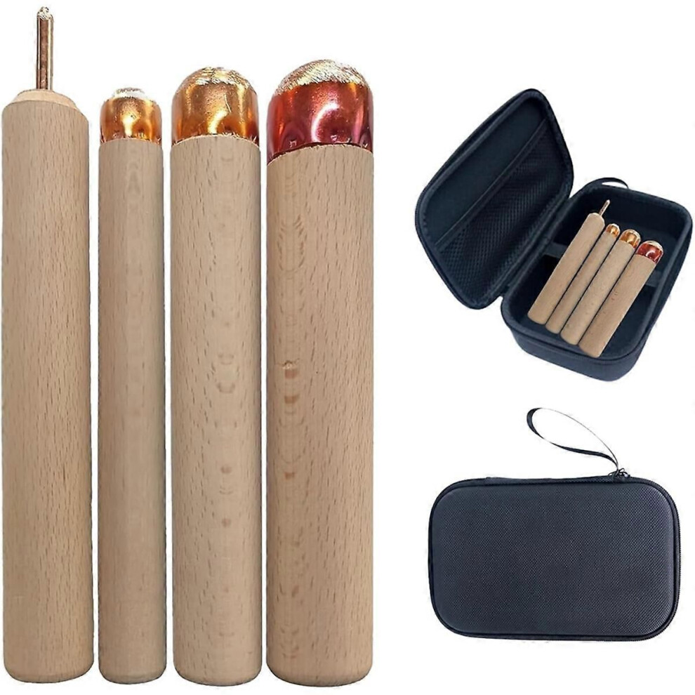 Knapping Tools Kit Obsidian Crafting Tool, Napping Tools for Both Pros, 1 Pressure Flaker,3 Copper