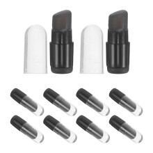 10Stk Kleine Silikon Lippenbürste Mit Deckel, Unterwegs