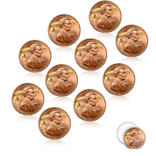 Lincoln Penny Collectible 10 Pack Commemorative Coin Set with DoubleSided Uniform Design