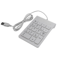 Miniaturowa klawiatura numeryczna USB z przewodową klawiaturą numeryczną, 18 klawiszy, cyfrowa klawiatura