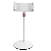 Supporto da scrivania per tablet fino a 25 cm, colore bianco.