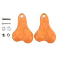 2PCS RC Car Ball Nut Zinc Alloy Hanging Truck Balls Nuts for 1/10 Car Model Decoration Outdoor Orange
