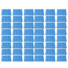 48Pcs Acoustic Foam 6 Wedged Soundproof Wall Tile Fireproof Panel Set Kit 30x30x5cm