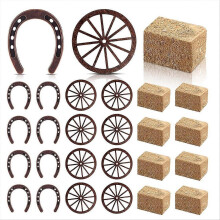 24 Pieces Western Party Supplies Vintage Table Centerpieces