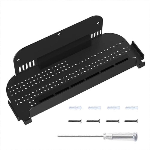 compatible for 2 Host Storage Rack Wall Mount Stand Holder Black