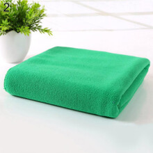 Quick Dry Bath Towel 14x30 Inches Soft Absorbent Cotton Towel Lightweight Absorbency Vibrant Green
