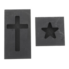 2Stk Gussform Graphit Stern Metall Gießen Schmuck Modell