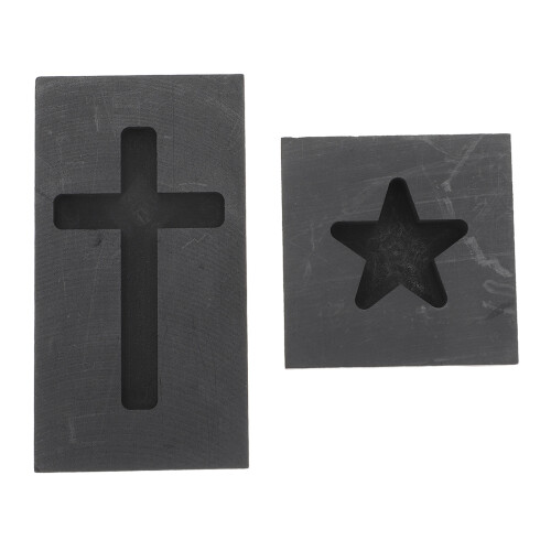 2Stk Gussform Graphit Stern Metall Gießen Schmuck Modell