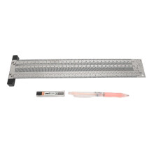 Anreißlineal aus Edelstahl, 12 Zoll T-Winkel, 0,25 mm, hohe Präzision, für Bohrmaschine und Tischkreissäge