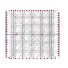 Quiltlineal 12,5 x 12,5 Zoll, geschlitztes Lineal zum Quilten und Nähen, Quiltstreifenlineal für Stoff