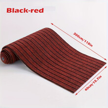 (Red, 40cm*300cm/15.74in*118.11in) 1 Roll 15.74118.11in, 5mm Thick, Self-adhesive Striped Floor Covering Wallpaper - Moisture and