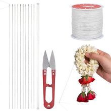 Lei Making Kit Long Sewing Needles-Waxed Cord for Graduation Party Supplies Flower Wreath-Sewing Ac