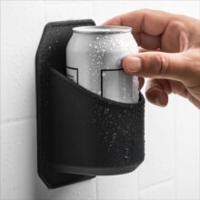 Waterproof Silicone Shower Beer Holder – Wall Mounted Drink Cup Holder with Secure Grip, Easy Clean, Black