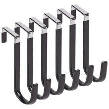 over Door Hooks for Hanging Clothes, 6 Packs Hanger Soft Rubber Surface Prevent Scratches, Door Hoo