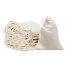 50 Pcs 4 x 6 Inches Cotton Muslin Bags, Reusable Drawstring Bags for Tea, Cheesecloth Sachet Bags fo