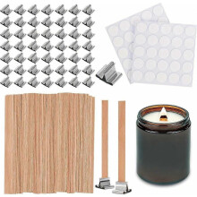 Wood Wicks for Candles Making, for Soy Wax, Coconut Wax - DIY Candle Making Supplies for Beginners & Professional