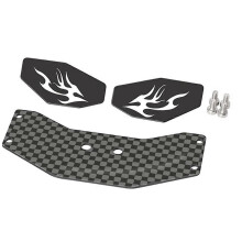 Model Car Rear Rear Spoiler and Frame for 1/24 Micro-B 2WD RC Car Upgrade Parts Black