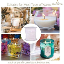 1 Roll 200Feet/61Meter White Candle Wick Cotton Candle Woven Wick